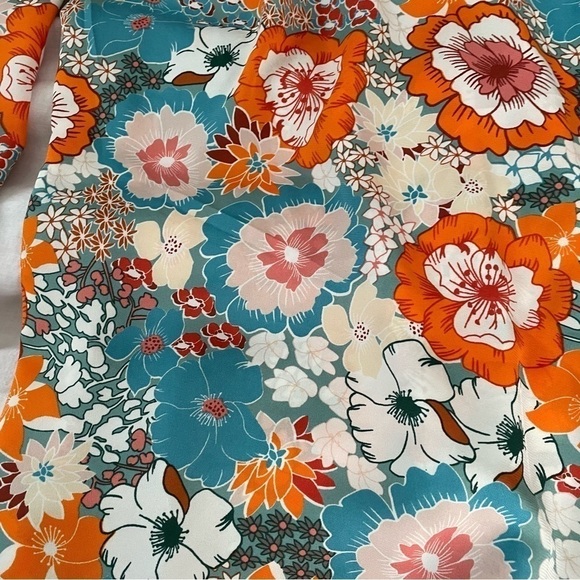 Botanik Studio MEDIUM Wide Leg Pants Skirt Long Floral Flowers - Picture 5 of 10